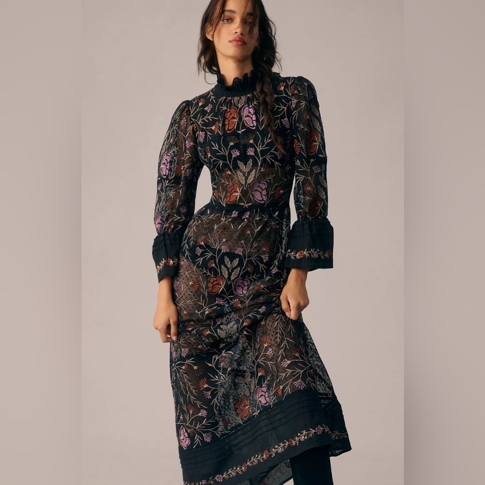 NWT Antik Batik Ari Long Sheer Dress
